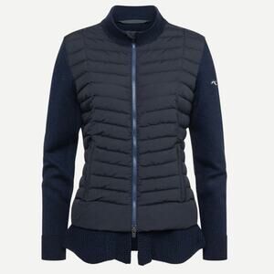 KJUS Ramona Insulation Jacket Knit Merino Wool Sweater Navy Blue Size 36 Small